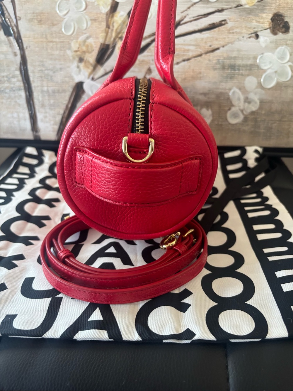 Marc Jacobs Red The Duffle Small Leather Mini Bag - Picture 7 of 12